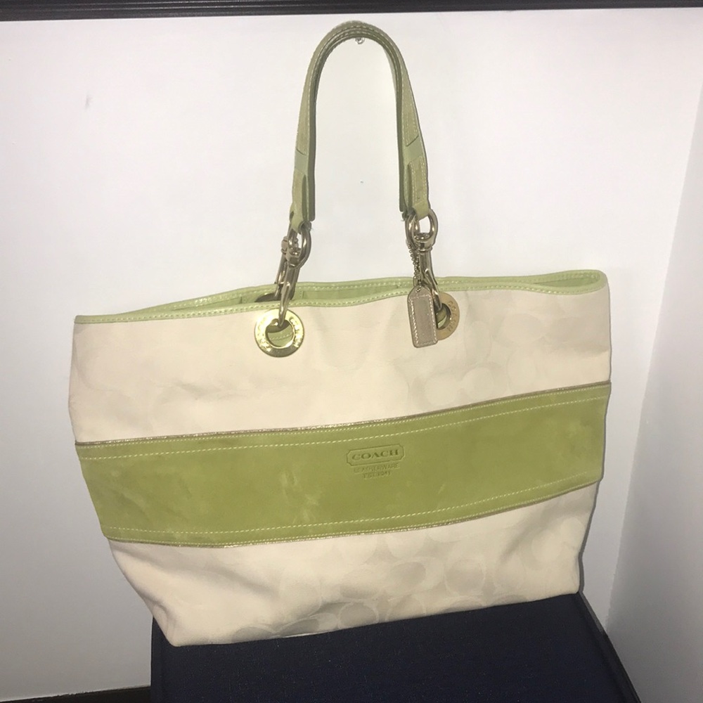 Canvas and Suede Authentic Coach bag
